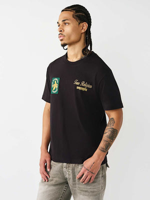 True Religion T-Shirt Ss Orchard Stamps Jet Black