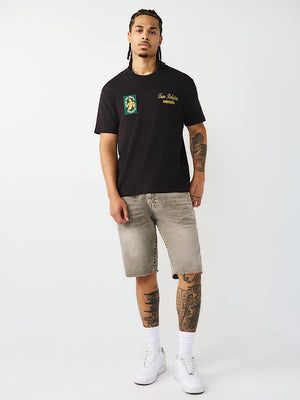 True Religion T-Shirt Ss Orchard Stamps Jet Black