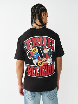 True Religion T-Shirt Ss Garden Hs Logo Jet Black