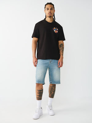 True Religion T-Shirt Ss Garden Hs Logo Jet Black
