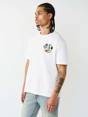 True Religion T-Shirt Ss Garden Hs Logo Optic White