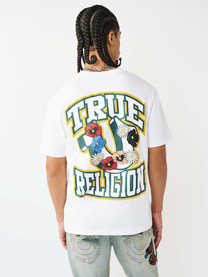 True Religion T-Shirt Ss Garden Hs Logo Optic White