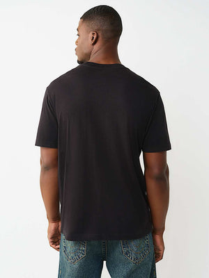 True Religion T-Shirt Ss Logo Patch Srs Jet Black