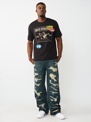 True Religion T-Shirt Ss Logo Patch Srs Jet Black