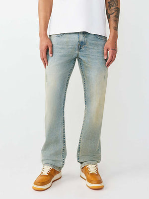 True Religion Jeans Ricky Sn Flap Bk Pkt Embr 34In Pollen Bleach Light Wash