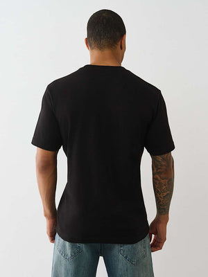 True Religion T-Shirt Ss World Tour Champs Jet Black