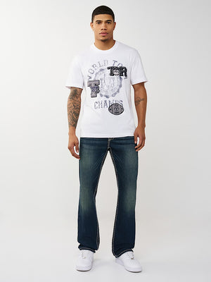 True Religion T-Shirt Ss World Tour Champs Optic White