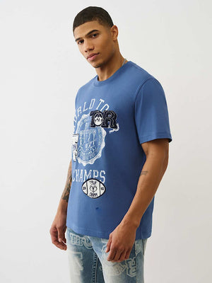 True Religion T-Shirt Ss World Tour Champs Vintage Navy