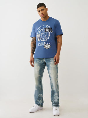 True Religion T-Shirt Ss World Tour Champs Vintage Navy