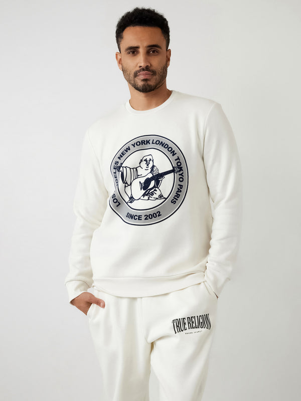 True Religion City Buddha Sweater Winter White