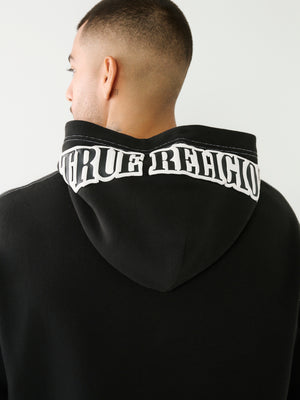 True Religion Relaxed Hoodie X Playboy Bunny Jet Black-True Religion