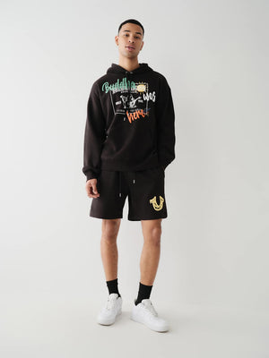 True Religion Hoodie Relaxed Logo Black-True Religion
