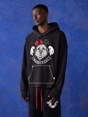 True Religion Blu X Tr Hoodie Faint Black-True Religion
