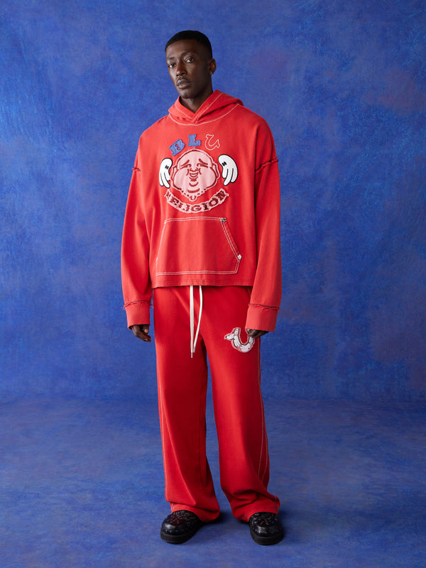 True Religion Blu X Tr Hoodie Washed Red