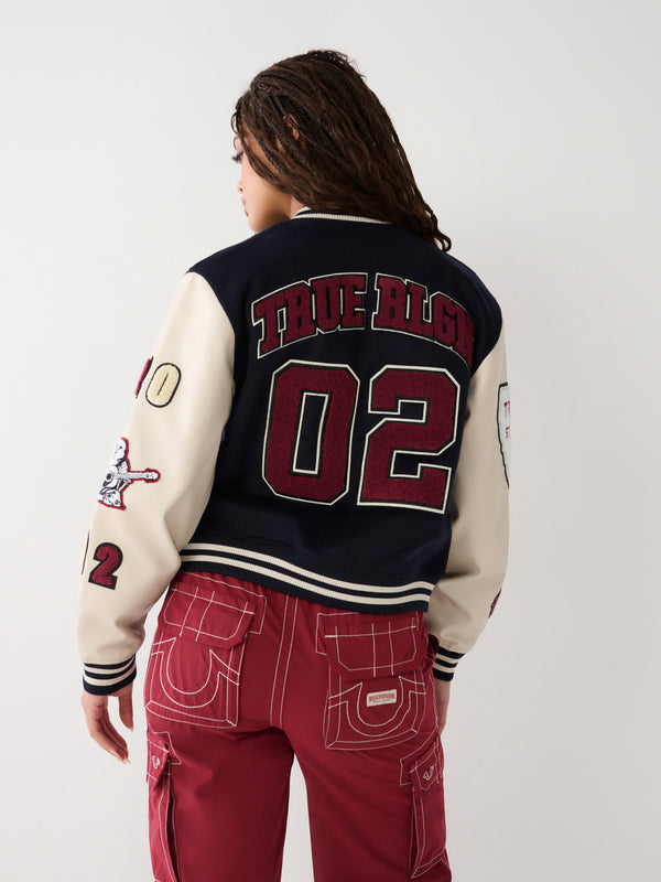 True Religion Varsity Jacket Dress Blue