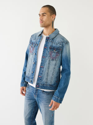 True Religion Big T Jimmy Jacket Bond Medium Wash-True Religion