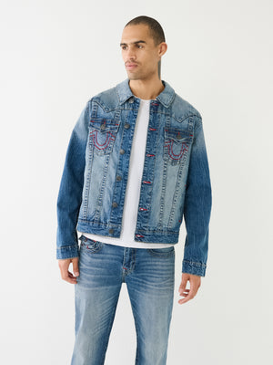 True Religion Big T Jimmy Jacket Bond Medium Wash-True Religion