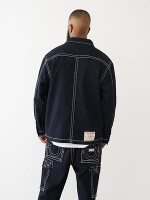 True Religion Big T Jacket Military Shacket 2S Body Rinse-True Religion