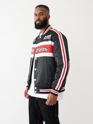 True Religion Racing Jacket Bomber Jet Black-True Religion