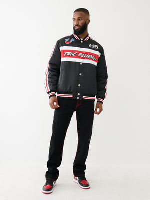True Religion Racing Jacket Bomber Jet Black-True Religion