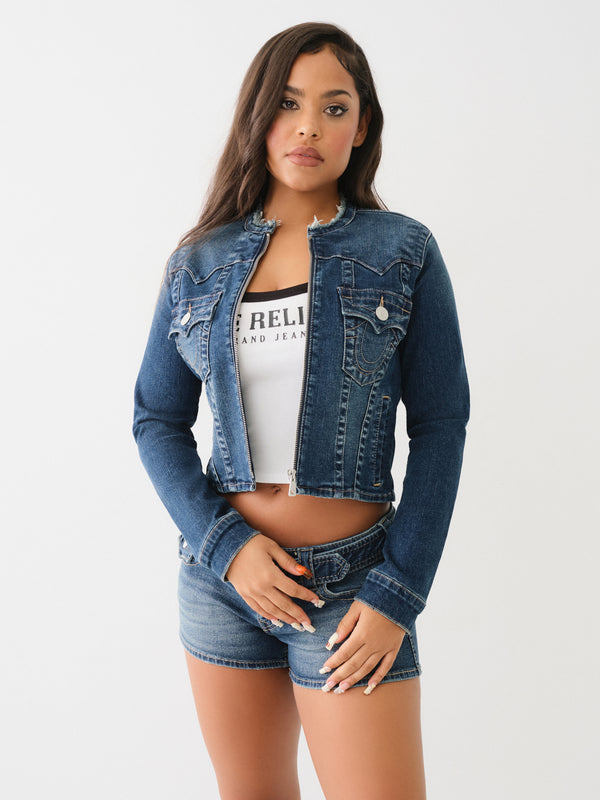 True Religion Collarless Jacket Slim Jimmy La Serena