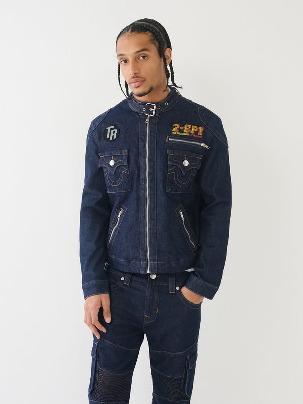 True Religion Chad Moto Jacket 2S Body Rinse