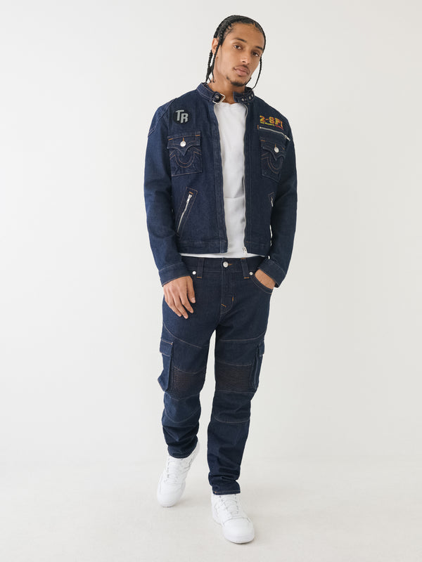 True Religion Chad Moto Jacket 2S Body Rinse