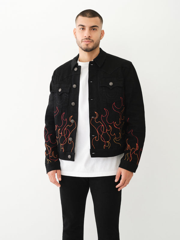 True Religion Jimmy Flame Jacket Black Rinse