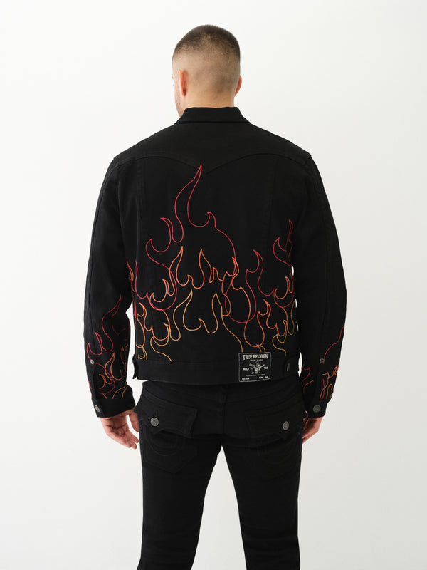 True Religion Jimmy Flame Jacket Black Rinse