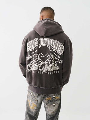 True Religion Relaxed Jacket Hoodie Jet Black-True Religion