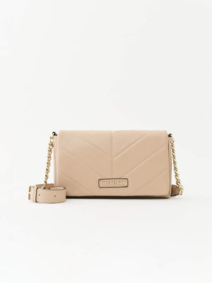 True Religion Crossbody Bag Quilted Logo Beige-True Religion