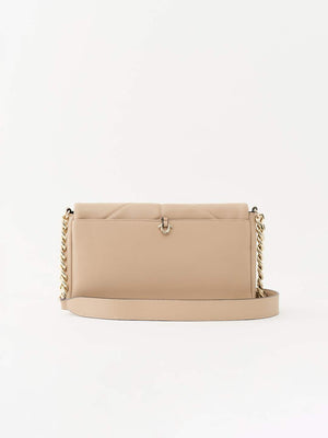 True Religion Crossbody Bag Quilted Logo Beige-True Religion