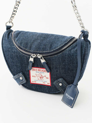 True Religion Chain Handle Bag Hobo Denim-True Religion