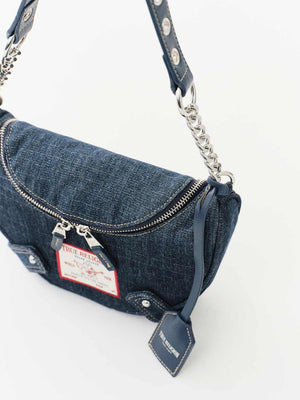 True Religion Chain Handle Bag Hobo Denim-True Religion