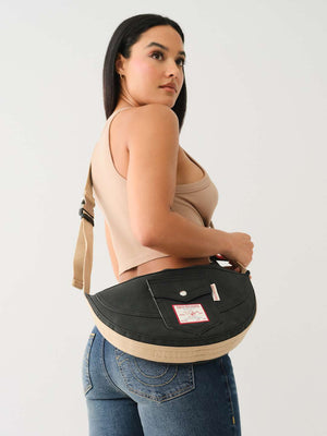 True Religion Utility Bag Hobo Black-True Religion