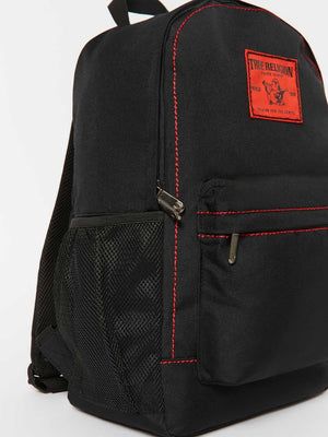 True Religion Big T Bag Backpack Black-Red-True Religion