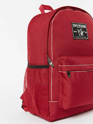 True Religion Big T Bag Backpack Red-True Religion