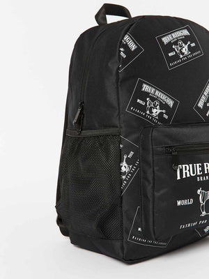 True Religion Big T Bag Backpack Black-True Religion