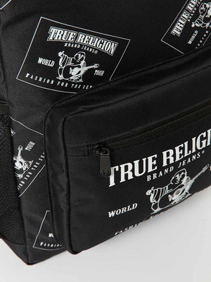 True Religion Big T Bag Backpack Black-True Religion