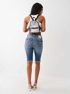 True Religion Big T Bag Backpack Clear-True Religion