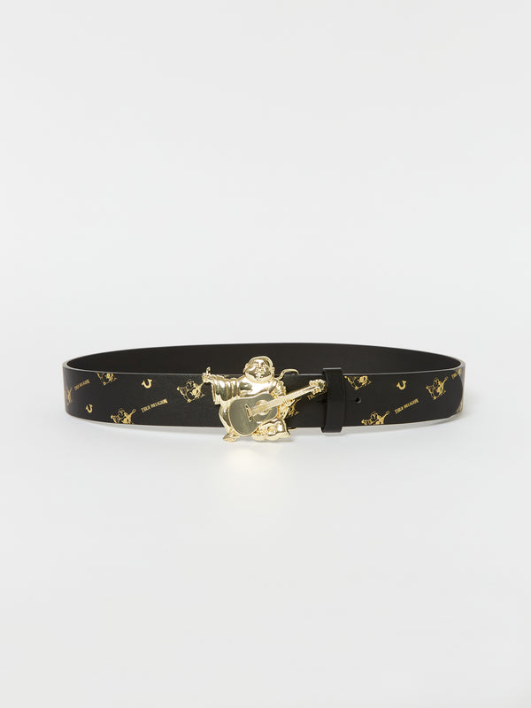 True Religion Buddha Belt Monogram Black