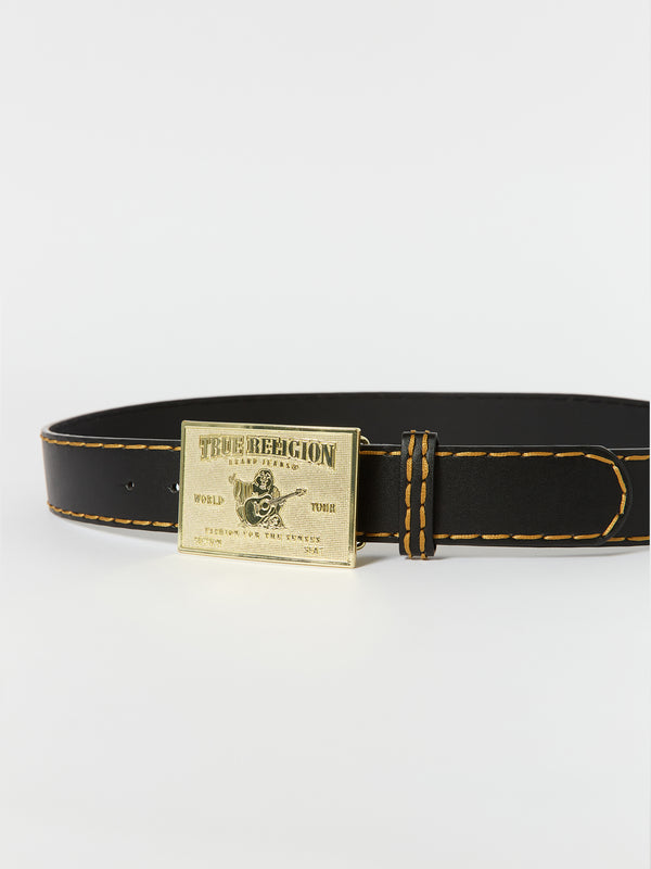 True Religion Belt Big T Black-Gold