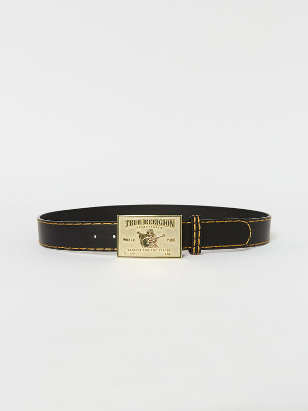 True Religion Belt Big T Black-Gold