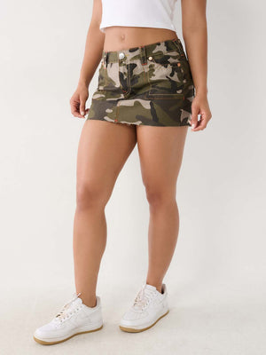True Religion Big T Skirt Sadie Camo-True Religion