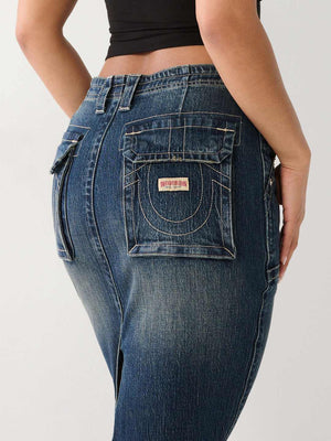 Utility Midi Denim Skirt-True Religion