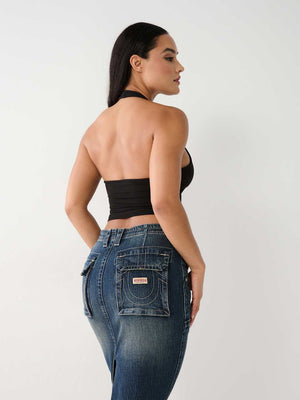 Utility Midi Denim Skirt-True Religion