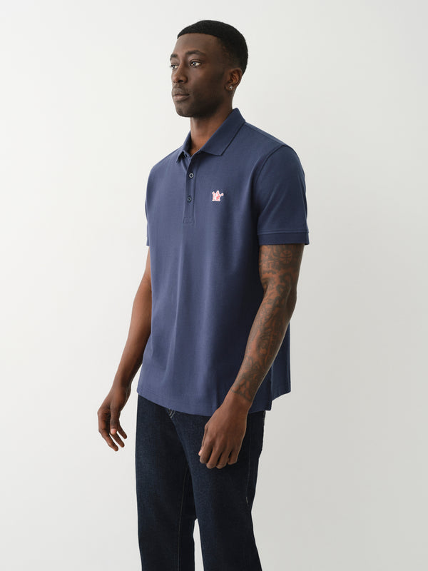 True Religion Relaxed Buddha Golfer Patch Dress Blue