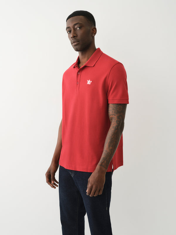 True Religion Relaxed Buddha Golfer Patch Red Dahlia