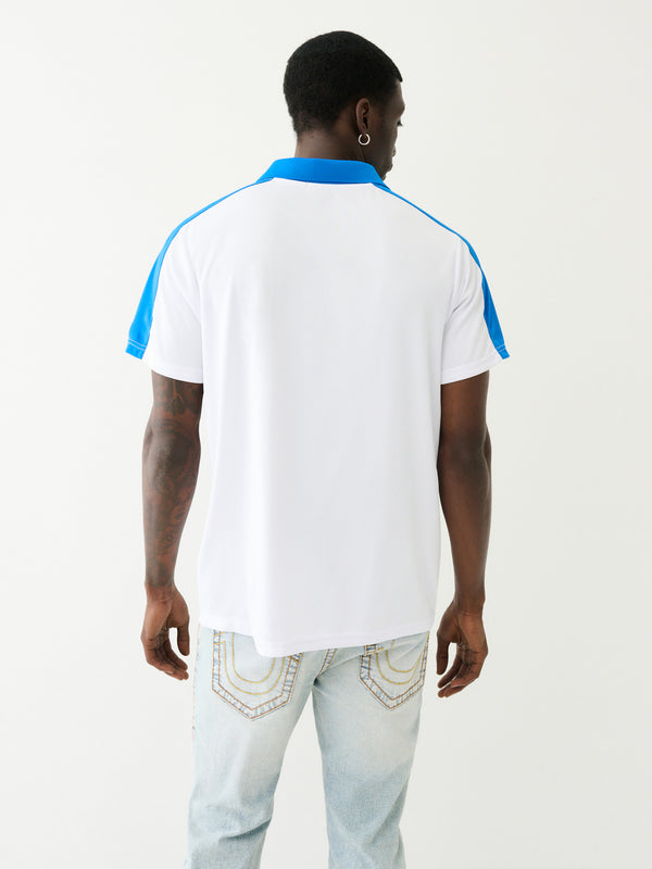 True Religion Relaxed Golfer Logo Optic White