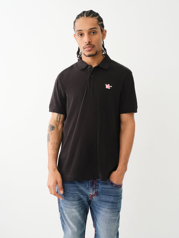 True Religion Relaxed Buddha Golfer Patch Jet Black